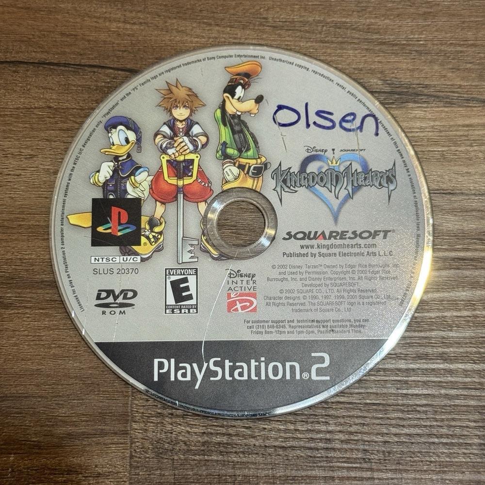 PS2 Kingdom Hearts Video Game Only - Tested and Works, No Manual Square Enix WDW